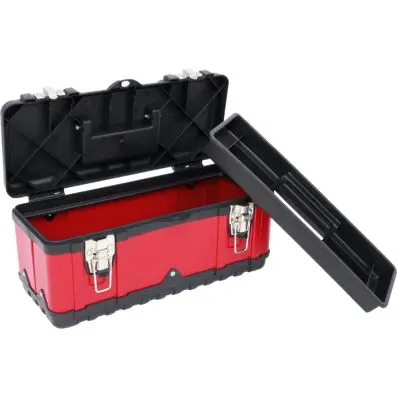 Plastic sheet steel toolbox 395x180x170m m 