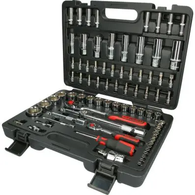 1/4"+1/2" CHROMEplus Socket set, 78 pcs 