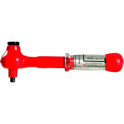 1/4" mini torque wrench with protective insulation and reversible ratchet head, 