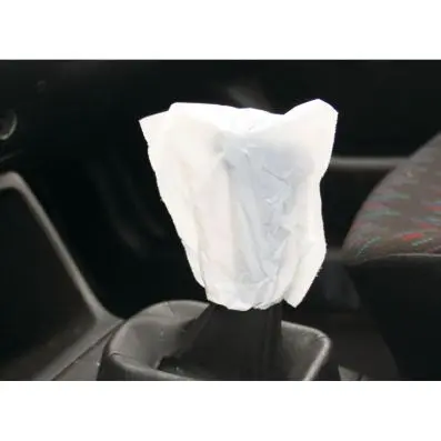 Single-use gear stick cover, white, pack of 500 