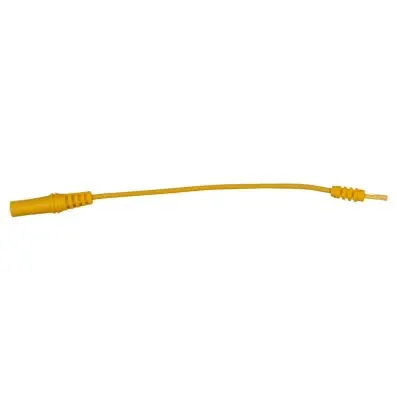 4.0 mm input socket on 0.8 mm test adapt er socket, flat (yellow) 