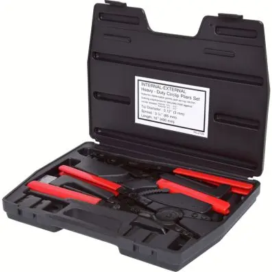 Circlip pliers set with ratchet function , 14 pcs 