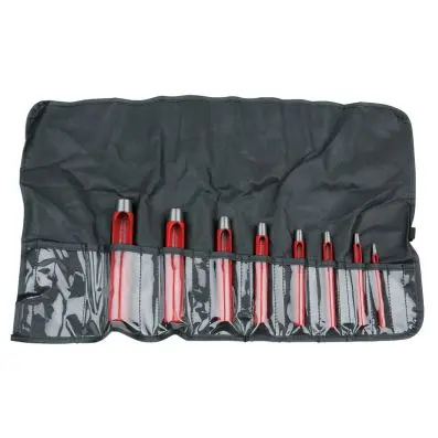 Round hole punch set, 8 pcs 