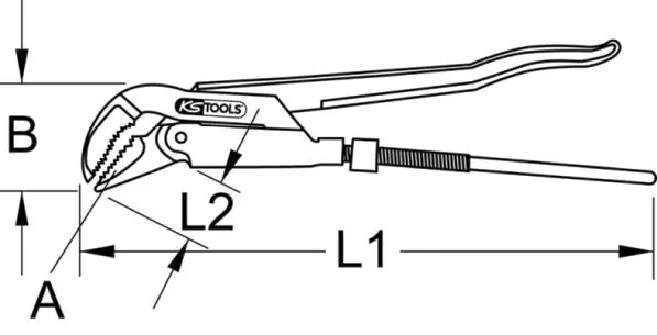 BERYLLIUMplus Elbow pipe wrench 4" 