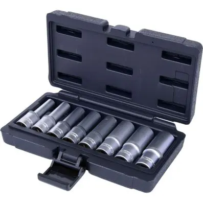 1/2" Torx E Socket set, deep, 8 pcs, E10 0 