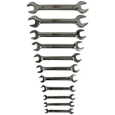 STAINLESS STEEL Open end spanner set, 11 pcs 