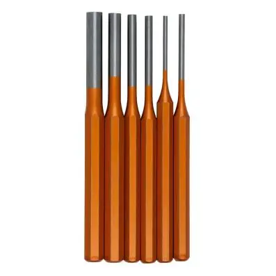 Pin punch set, 6 pcs, 3-4-5-6-8-10mm 