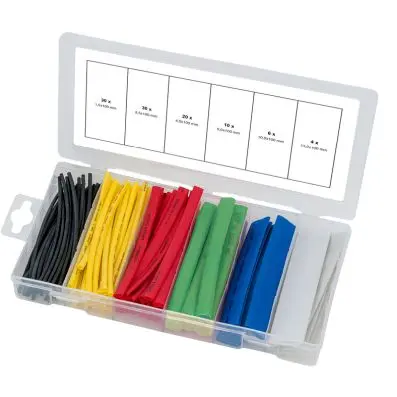 Shrink-On Tubes Assorment, Coloured, 100 pcs 