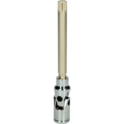 Drive shaft bit socket with joint for sp line (XZN) screws 3/8", M10 