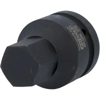 1" Impact bit socket hexagon, short, 30m m 