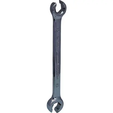 CHROMEplus Open double ring spanner, off set, 12x13mm 
