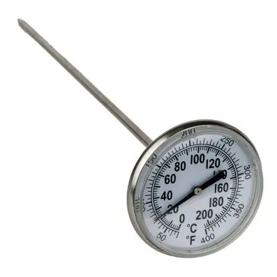 Thermometer, 0-200°C/0-400°F L= 210mm 