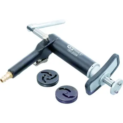 Universal brake piston re setter tool se t with pneumatic spindle, 3 pcs 