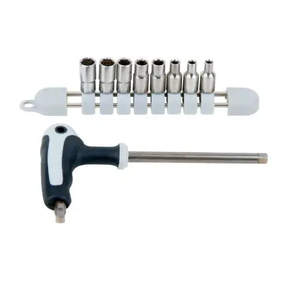STAINLESS STEEL Socket set  , 9 pcs 
