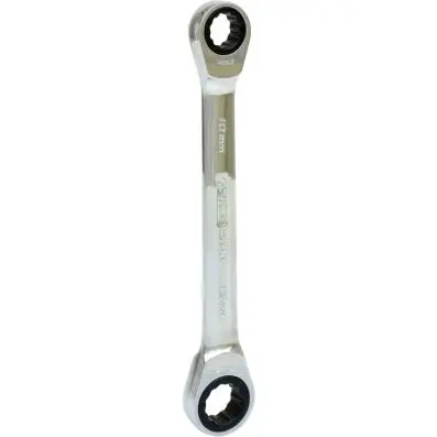 GEARplus Double ring ratchet spanner, 10 x13mm 