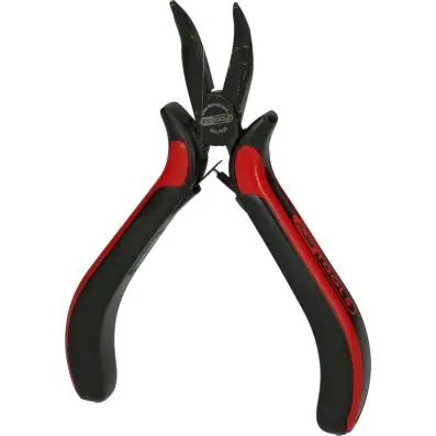 Precision long nosed pliers, curved, 130 mm 