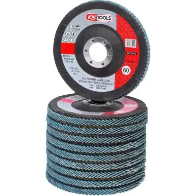 Allround flap wheel, curved, Ø 125mm, gr it 60 