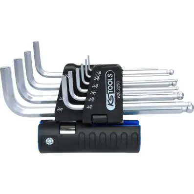 3 in 1 Hexagon key wrench set,10 pcs lon g, ball ended, imperial 