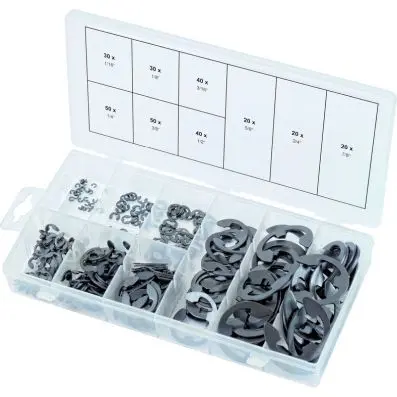 SAE E-Ring circlips assortment, 300 pcs 