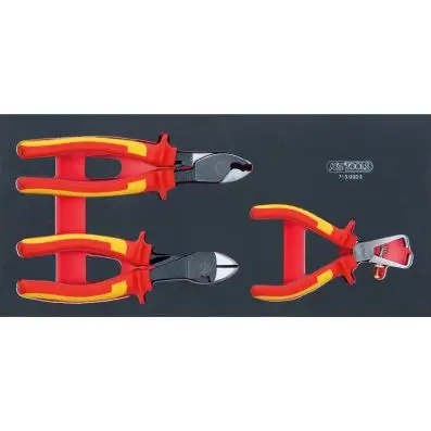 SCS VDE pliers set, 3 pcs, 1/3 system in sert 