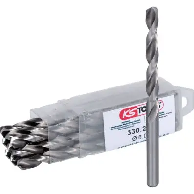 HSS-G twist drill, pack of 10, 6,0mm 