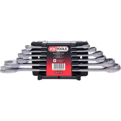 STAINLESS STEEL Combination spanner set, offset, 6 pcs 