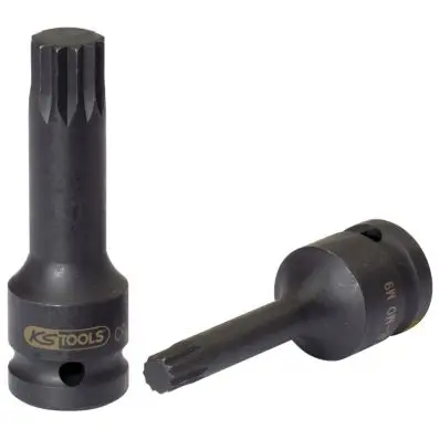 1/2" Impact bit socket for spline( XZN) screws, long, M9 