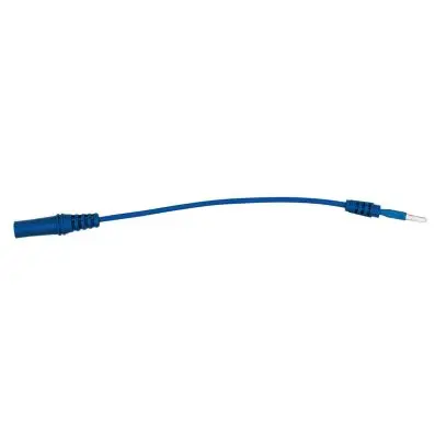 4.0 mm input socket on 2.5 mm test adapt er plug, flat (blue) 