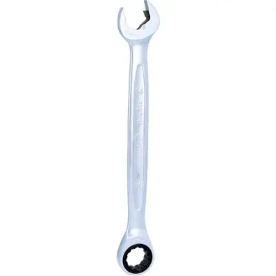 DUO GEARplus combination spanner set wit h ratchet mechanism in ring and open jaw 