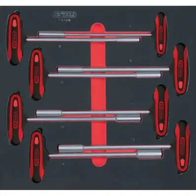 SCS T-handle socket srewdriver set, 8 pc s, 2/3 system insert 