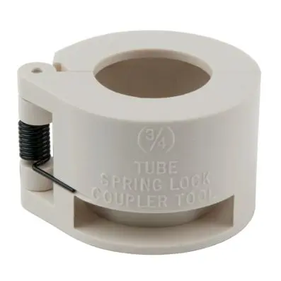 Barrel unlocking + spring, white, 3/4" 