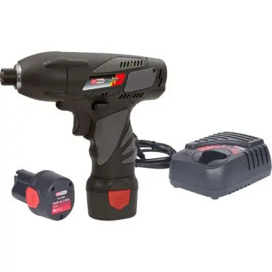 1/4'' Cordless impact screwdriver, 117Nm , 1.870 r.p.m., with 2 batteries and 1 c 
