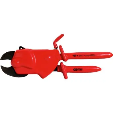 Single handed ratchet cable shear with p rotective insulation, 310mm 