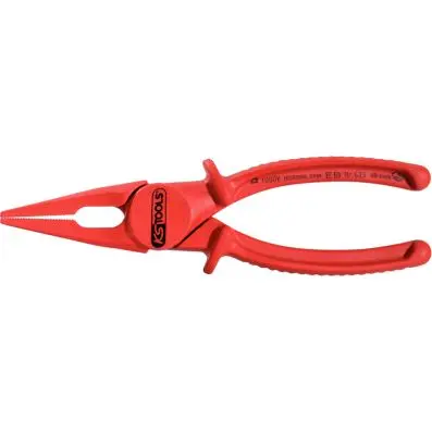 Plastic flat nose pliers with protective insulation, 200mm 