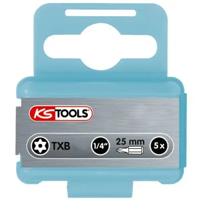 1/4" STAINLESS STEEL bit Torx tamperproo f, 25mm, TB10, pack of 5 