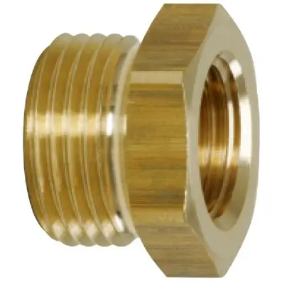 Brass reducing nipple, G3/8"AG x G1/4"IG 