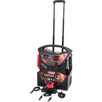 12 V + 24 V battery-booster, mobile emer gency starter 2340 A 