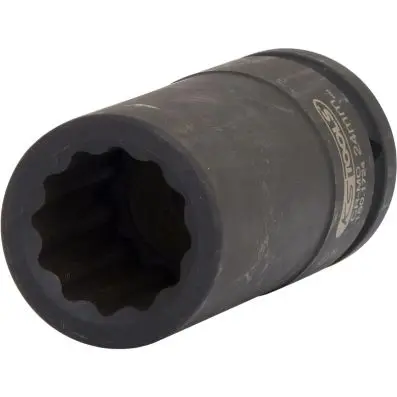 Drive shaft impact socket 12point, long, 3/4", 24mm 