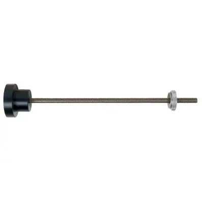 plastic handle with spindle M10, knurled nut and washer 