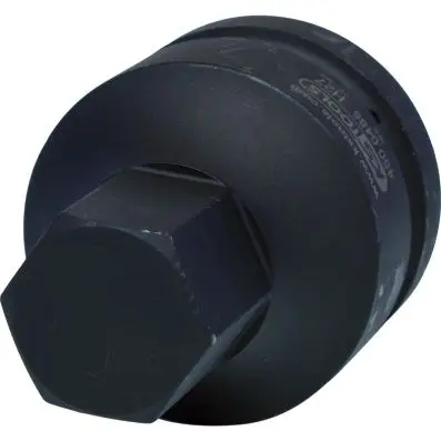 1" Impact bit socket hexagon, short, 27m m 