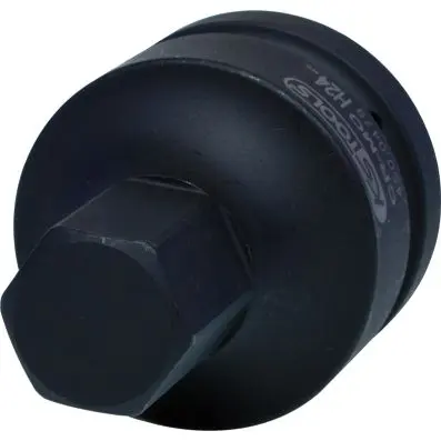 1" impact bit socket, hexagon, short, 24 mm 
