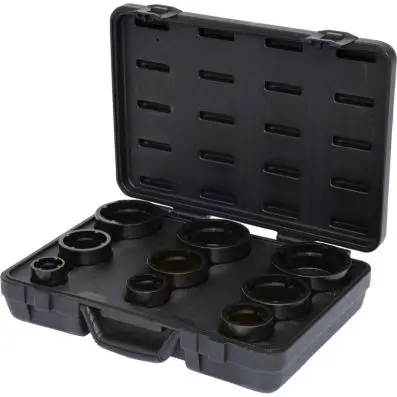 Socket set for KM groove nuts, studs int ernal, 9 pcs 