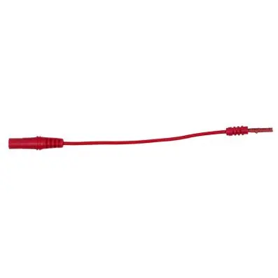 4.0 mm input socket on 2.0 mm test adapt er socket, flat (red) 