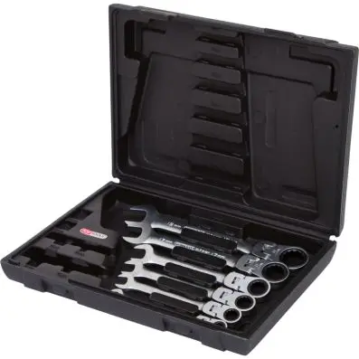 GEARplus flexible locking combination ra tcheting spanner set, 6 pcs 
