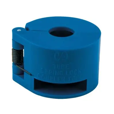 Barrel unlocking with spring, blue, 1/2" 