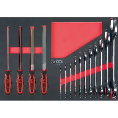 SCS Spanner and file set, 15 pcs, 1/1 sy stem insert 