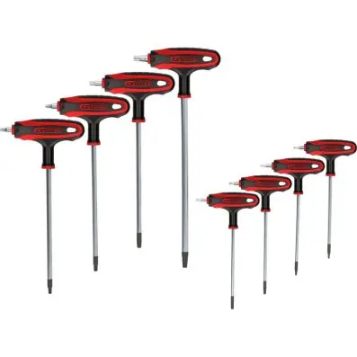 T-handle Torx tamperproof key wrench set , 8 pcs 