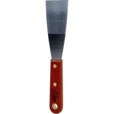 STAINLESS STEEL scraper, 50mm, wooden ha ndle 