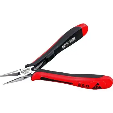 ESD long-nose pliers, straight, with cut , 130mm 
