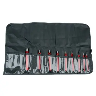 Round hole punch set, 9 pcs 